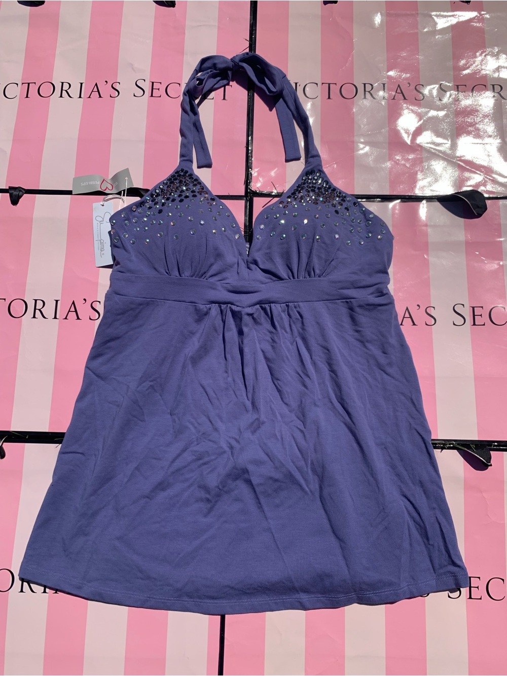 Victorias Secret purple gem halter top nwt